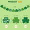 St Patricks Day Decorations - 40 Pack Shamrock Clover Banner - Shamrock Decorations Garland Irish St Patty's Day Accessories Party Favors for Home Door Birthday | St. Patrick's Day Decor